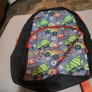 Target Kids Backpack with Construction Print - Black and Green